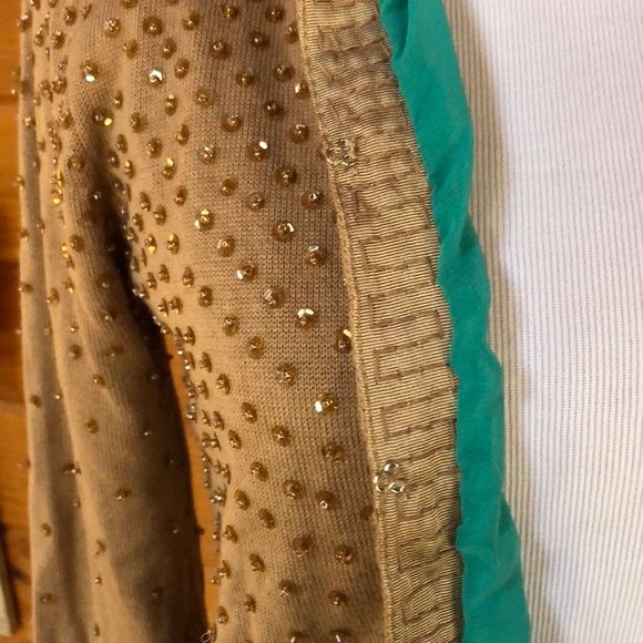 Guess Holiday Gold Sweater w/ Sequins  XS - Picture 4 of 8